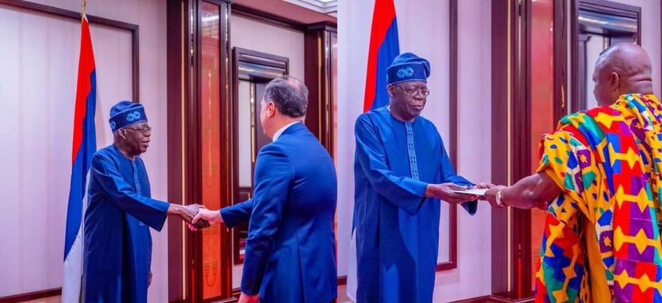 Tinubu Receives New Brazilian, Ghanaian Diplomats  in Abuja