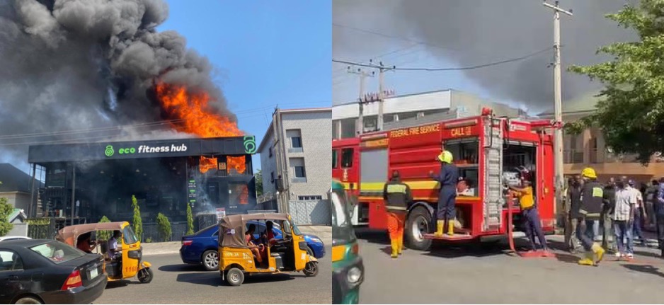 JUST IN: Fire Guts Popular Abuja Fitness Center