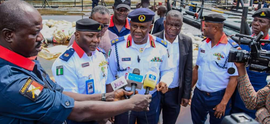 NSCDC PARADES 7 SUSPECTS FOR OIL THEFT IN RIVERS STATE